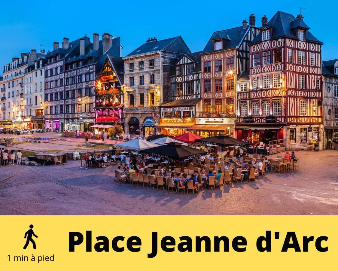 4 People+Free Street Parking+Cosy Centre Ville Appartement Rouen Buitenkant foto